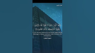 سورة الأنفال الآية 27_28 sourat al anfal