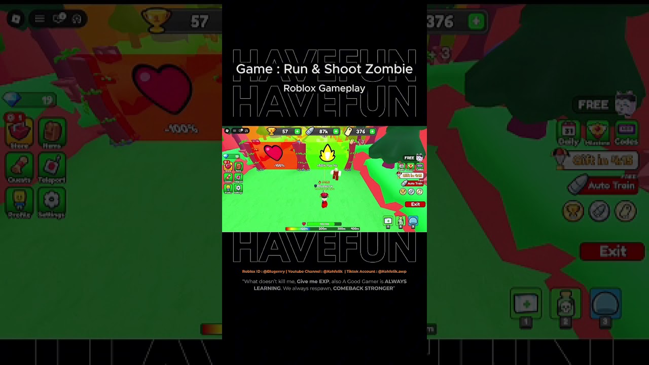 Run & gun, zombie jadi bahan ketawa | Run & Shoot Zombie Gameplay