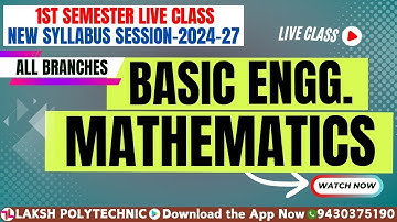 L-14  U4  BASIC ENGG MATH 1ST SEM FOR ALL BRANCHES BIHAR POLYTECHNIC #DIPLOMA #SBTEBIHAR