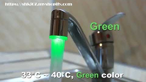 Temperature Sensor Water Tap Faucet Adapter Glow Shower RGB LED Light