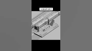 Viewport vs Render... 3D metro station model created in blender... #3dmodeling