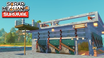 ISLAND BASE IMPROVEMENTS! ELEVATOR & RAILINGS | Scrap Mechanic Survival Gameplay/Let