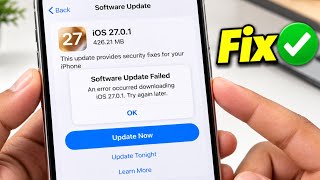 How to Fix Software Update Failed on iPhone ✅ | iOS 27 Update Error Fix | iOS 27 Update Problem screenshot 1