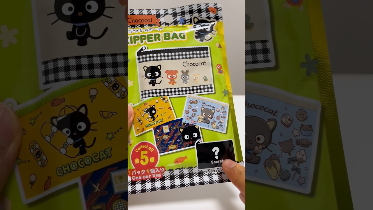 【Sanrio Haul】Rare Chococat ZIPPER BAG blind bag unboxing! 🐈⬛ #shorts
