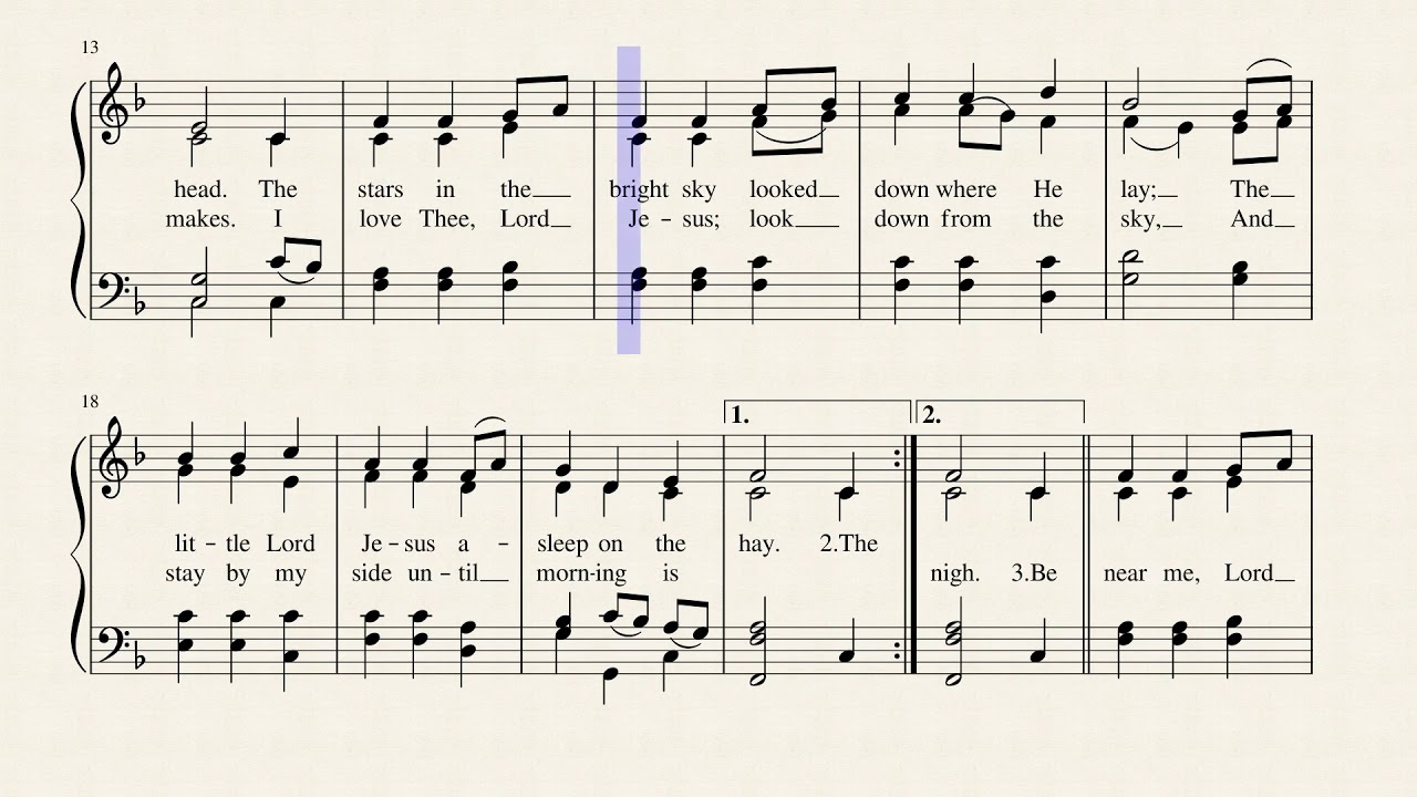 Away in a Manger (CRADLE SONG) YouTube