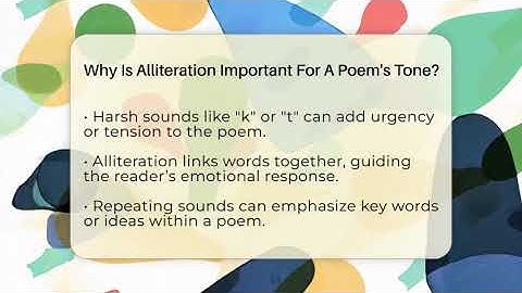 Why Is Alliteration Important For A Poem