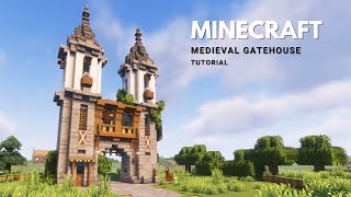 Minecraft: How to build a Medieval Gatehouse | Castle Gate (Tutorial)