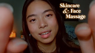 ASMR Pampering You To Make You Sleepy 🧡 Skincare & Face Massage Personal Attention (Layered Sounds)