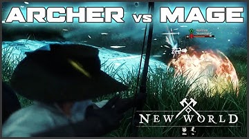 New World PvP: Archer vs Mage - 1v1 Solo PvP