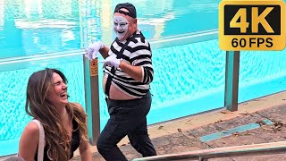 Tom the most popular mime at SeaWorld Orlando 😂🤣 #tomthemime #seaworldmime #seaworldorlando