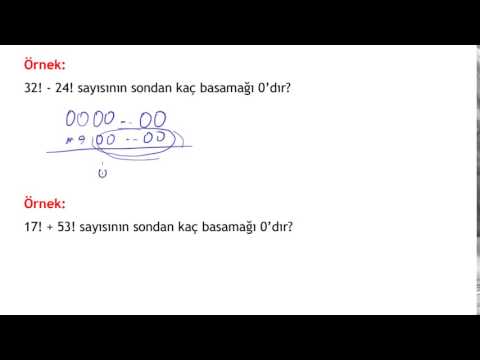 Faktöriyel'in Sondan Kaç Basamağı 0'dır