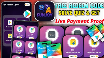 FUNJOY APP | FREE REDEEM CODE | NEW REDEEM CODE APP | GOOGLE PLAY REDEEM CODE APP | REDEEM CODE APP