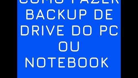Como Fazer Backup dos DRIVERS do PC ou notebook
