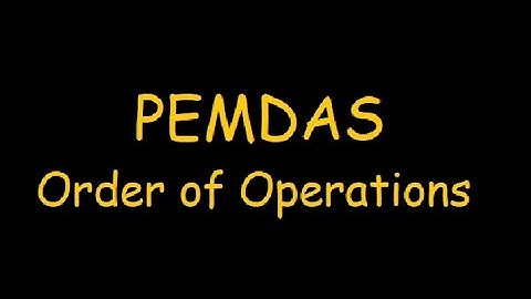PEMDAS - Order of Operations (Tagalog)