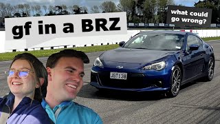 Teaching my Girlfriend to Drive on Track in a Subaru BRZ