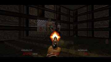 Doom 64 in Doom with dark textures mod