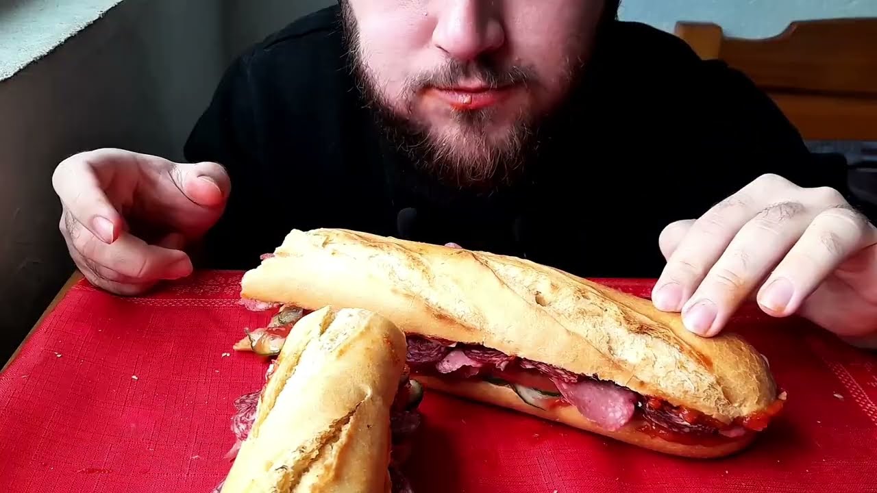 ASMR Сандвич от багета 