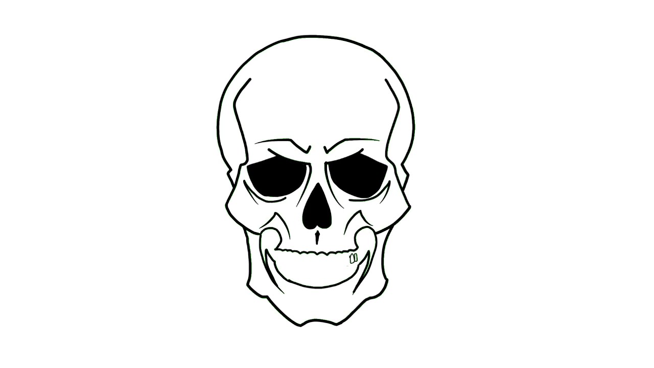 How to Draw skull Easy for Beginners skull - YouTube