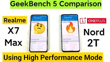 Realme X7 Max vs OnePlus Nord 2T GeekBench 5 Comparison Using High Performance Mode 🔥🔥🔥🔥