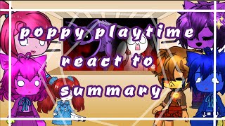 ✿poppy playtime react to summary/funny gameplay ✿ | Gacha life 2 | summary |