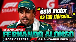 Information Fernando Alonso POST-RACE statements F1 SINGAPORE GP 2026 News