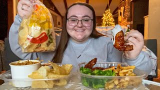 Chili's MUKBANG! Chips & Salsa, Chicken Enchilada Soup, Honey Chipotle Chicken Crispers!
