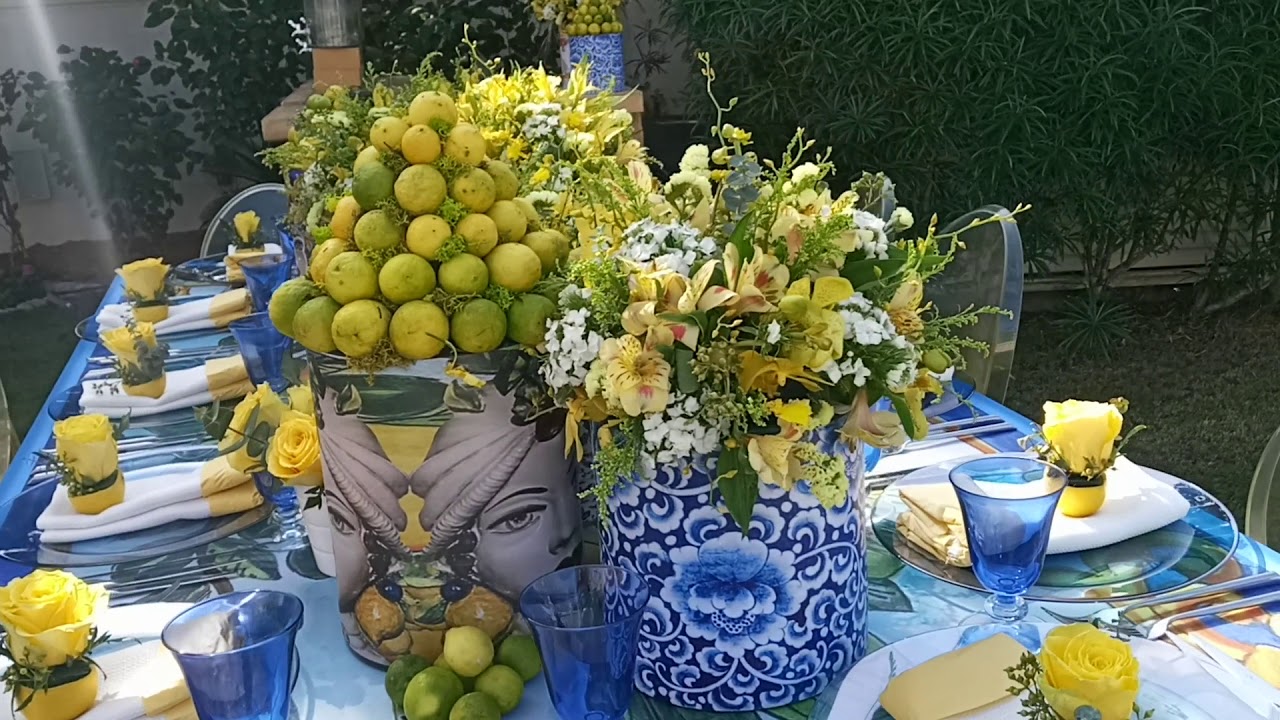 Rehan flower arrangements with lemon🍋