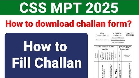 How to Download Challan Form of CSS MPT 2025 | How to Apply online for CSS MPT 2025 | CSS 2025 MPT