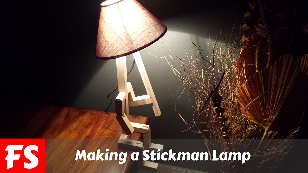 M   aking a wooden "Stickman" bedside lamp (FS Woodworking 