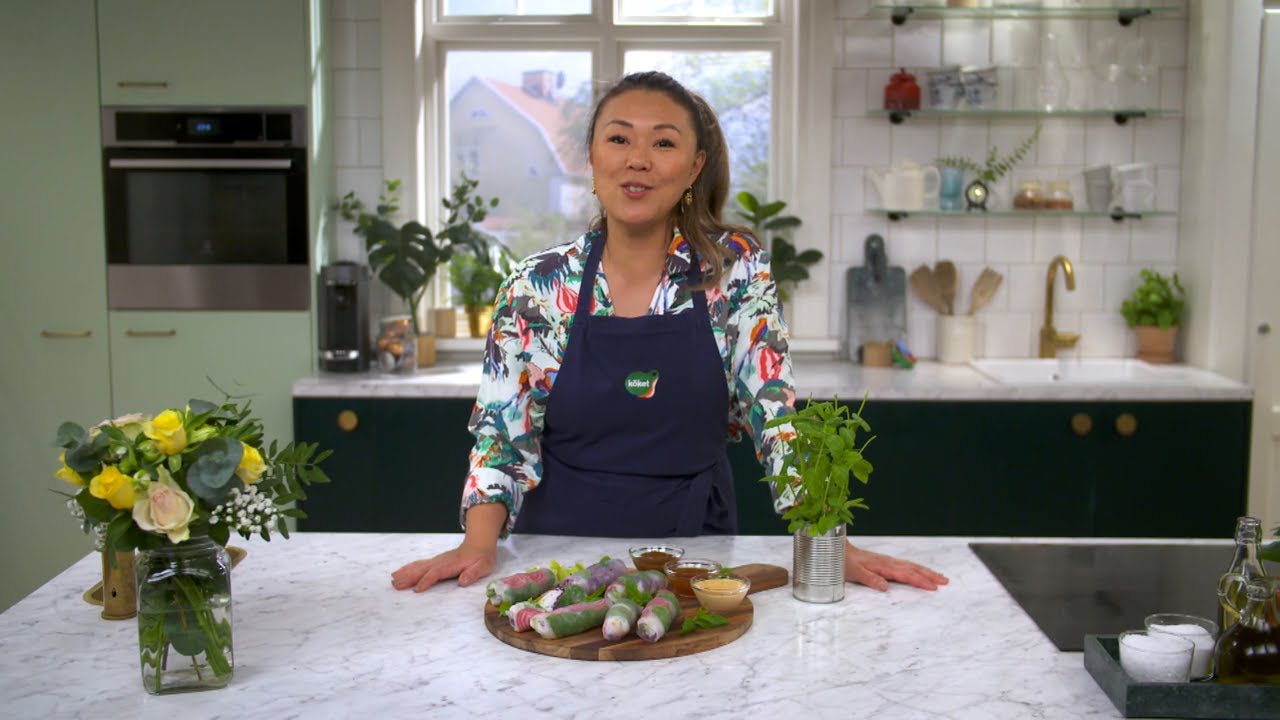 Kökets middag: Sommarrullar med tre dippsåser - Köket