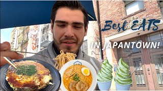 THE ORIGINAL OKONOMIYAKI & RAMEN with MATCHA Ice Cream in Little Tokyo, Los Angeles