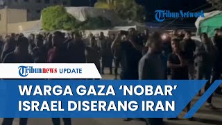 Langit Tel Aviv Gemuruh Mencekam, Ratusan Warga Palestina Saksikan Iran Hujani 200 Drone ke Israel