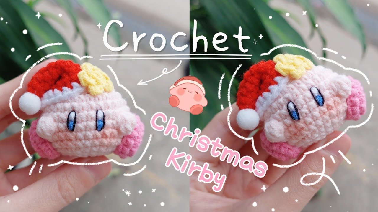 Crochet Christmas Kirby Keychain | Easy & Cute | Christmas Kirby Crochet Tutorial | Móc len Kirby