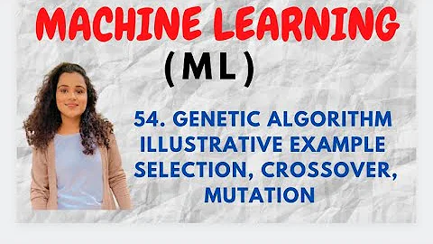 #54 An Illustrative Example Of Genetic Algorithms - Selection, Crossover, Mutation|ML|