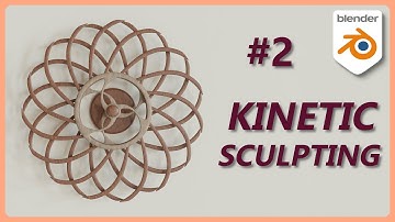 Kinetic Sculpture Wheel #2 Blender Animation. Beautiful Patterns Emerge as Wheels Rotate 4K