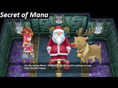 Secret of Mana Remake Let's Play Part 14 Ice Palace / Santa Claus