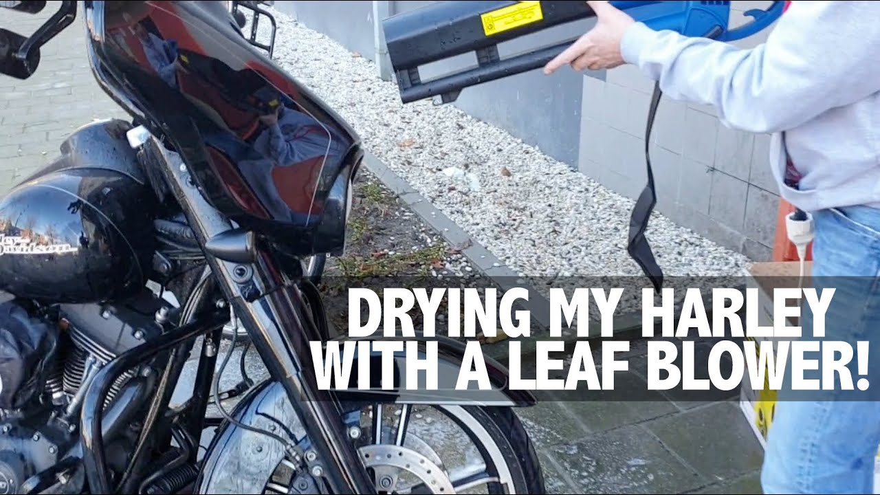 Washing My Harley With A Karcher High Pressure Washer And Dry With A Leaf Blower Youtube
