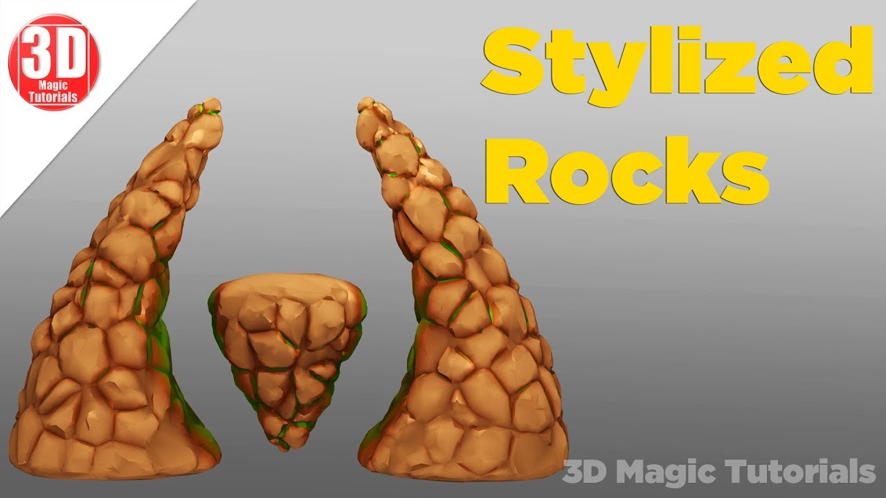 Blender 2.82 - How to make a Stylized Rocks - YouTube