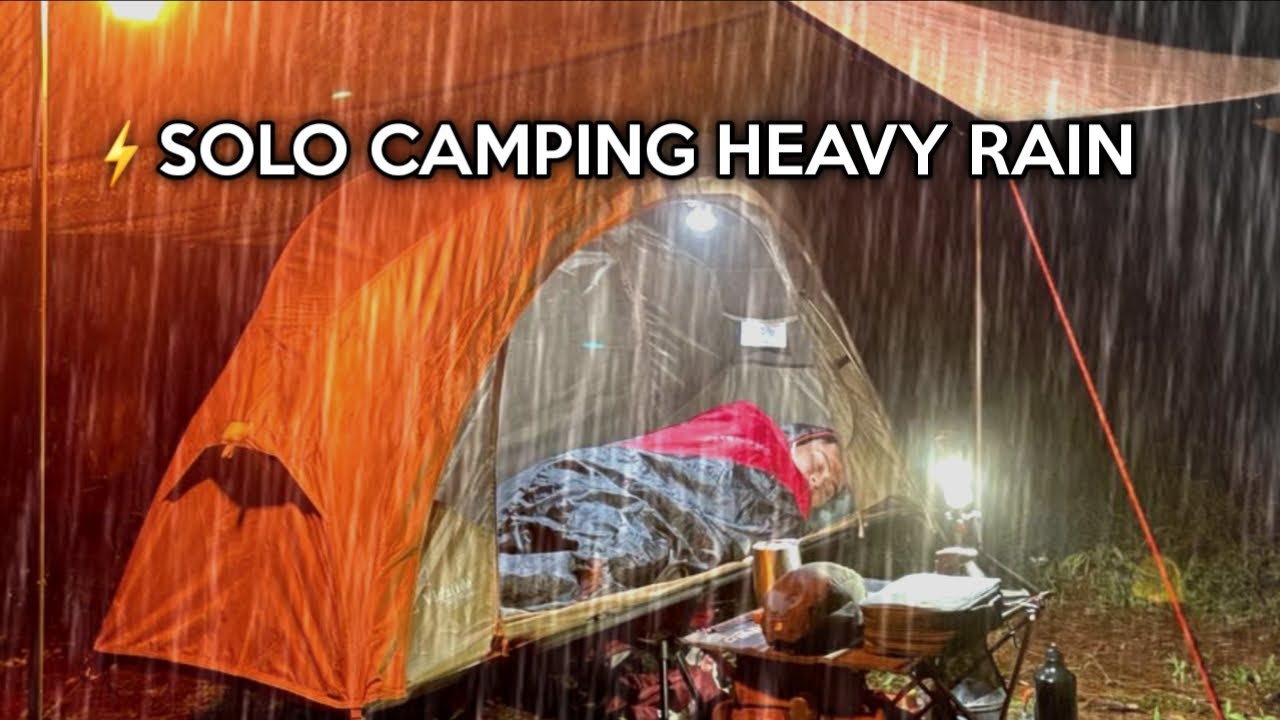 SOLO CAMPING HEAVY RAIN THUNDER С ПРОЗРАЧНЫМ ПЛАСТИКОВЫМ БРЕЗЕНТОМ‼️