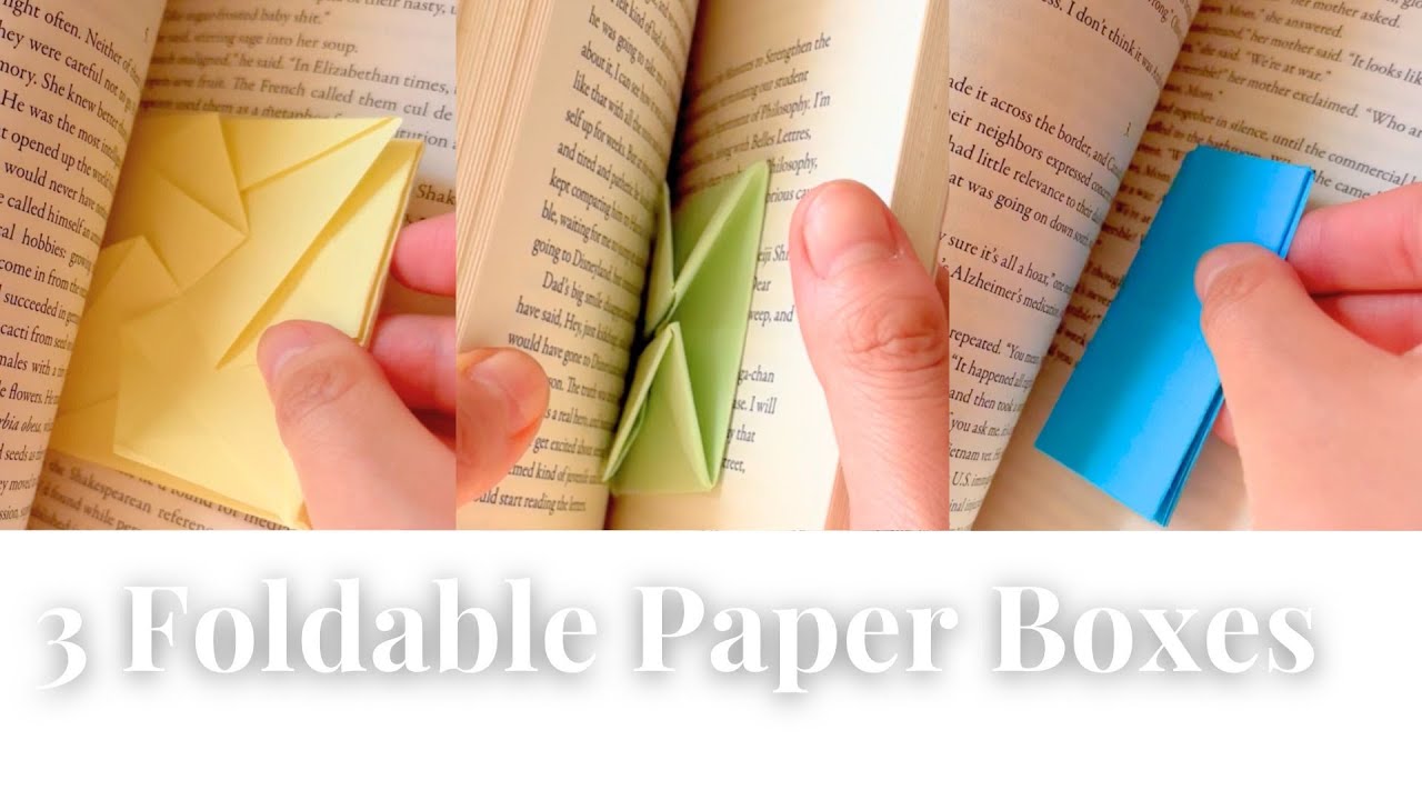 Make 3 Foldable Desk Organizer Boxes from Paper