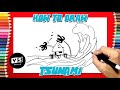 How to draw tsunami