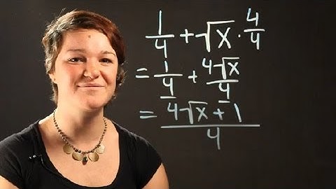 How to Add Radicals With Fractions : Radical Numbers