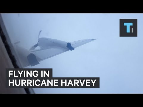 Pilots flew directly into Hurricane Harvey to collect data