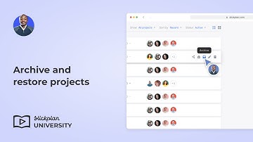 Archive and restore projects