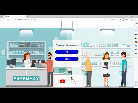 Pharmacy Management System using Java and HTML, CSS & JavaScipt