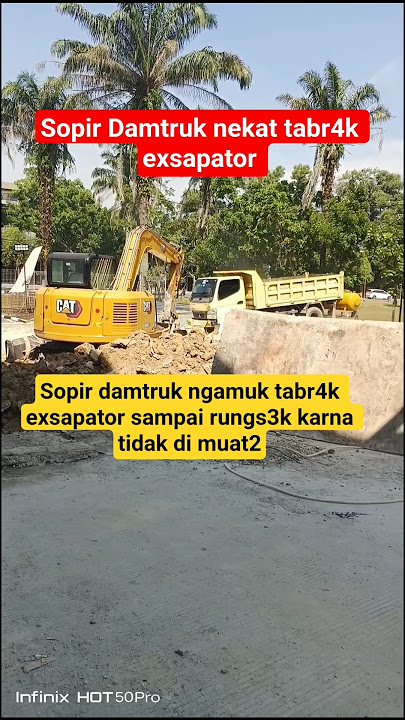 #sopir damtruk ng4muk tabrak exsapator karna sudah lama antri tp tidak di isi2