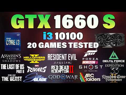 i3 10100 + GTX 1660 Super Tested 20 Games in 2026