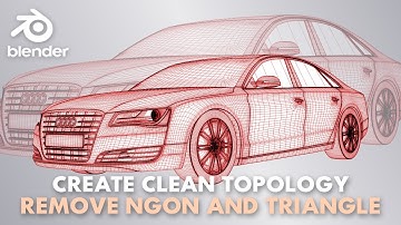 Promo Video : Create clean Topology Remove Ngon and Triangle in Blender