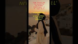 Healing begins when you realize you don't have to carry it all alone. Allah is sufficient for us.