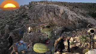 🏔️ Cave Life | Real Nomadic Life, Washing Clothes by the Spring & Traditional Mountain Cooking 🔥